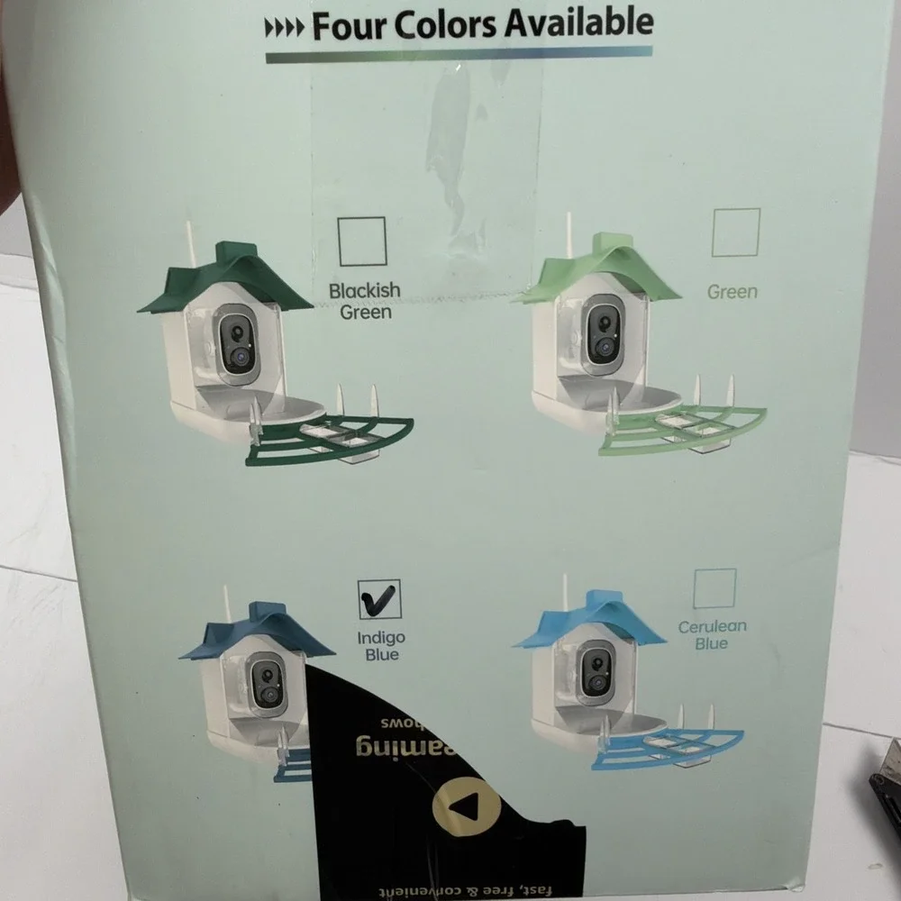 Smart AI Bird Feeder Camera WiFi Auto Bird Identification Outdoor Feeder